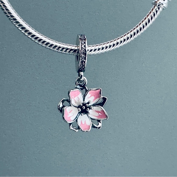 Brand New Authentic Pandora Cherry Blossom Dangle Charm / Pandora Bracelet - Picture 6 of 6
